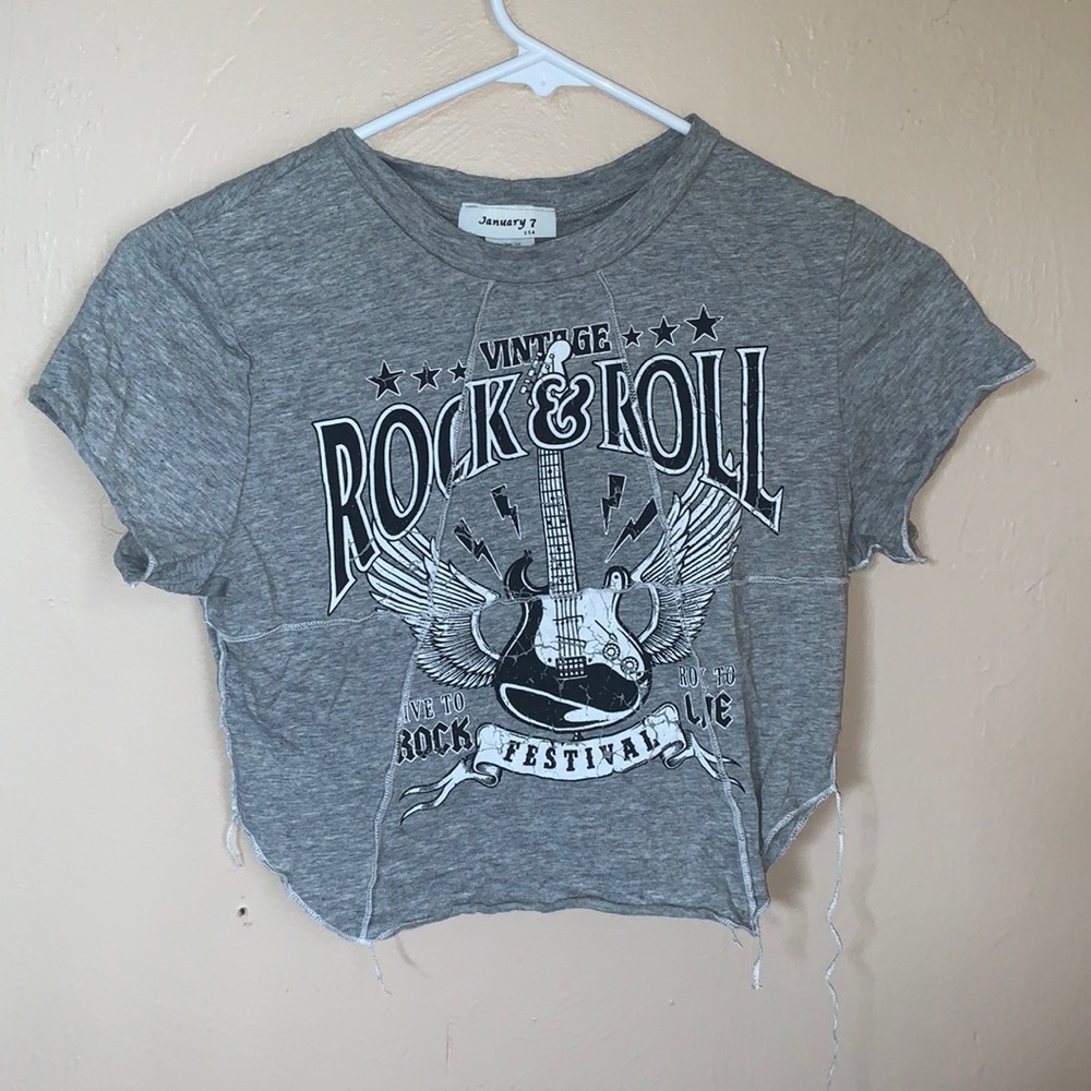 Cute gray rock and roll shirt